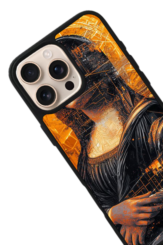 iPhone 15 Pro Max Uyumlu Monalisa Tasarımlı Glossy Premium Kılıf