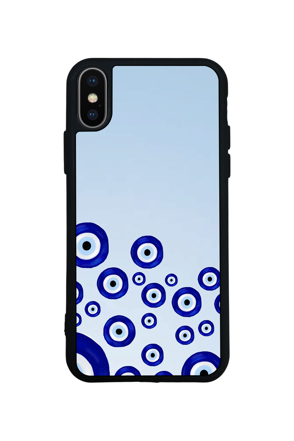 iPhone X/ XS Uyumlu Nazar Tasarımlı Glossy Premium Kılıf