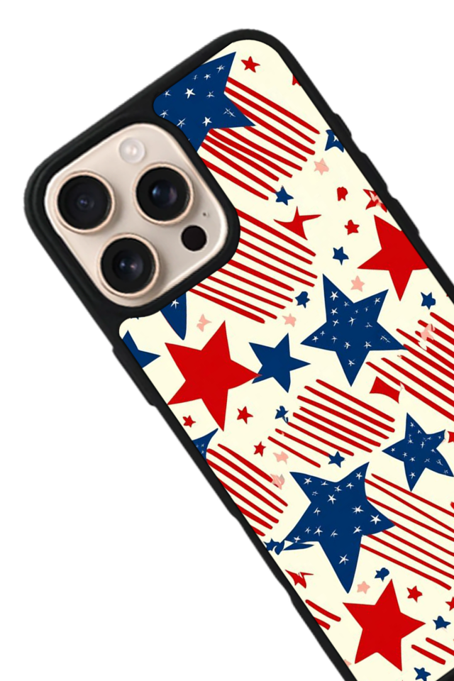 iPhone 16 Pro Uyumlu Retro Yildizlar Tasarımlı Glossy Premium Kılıf