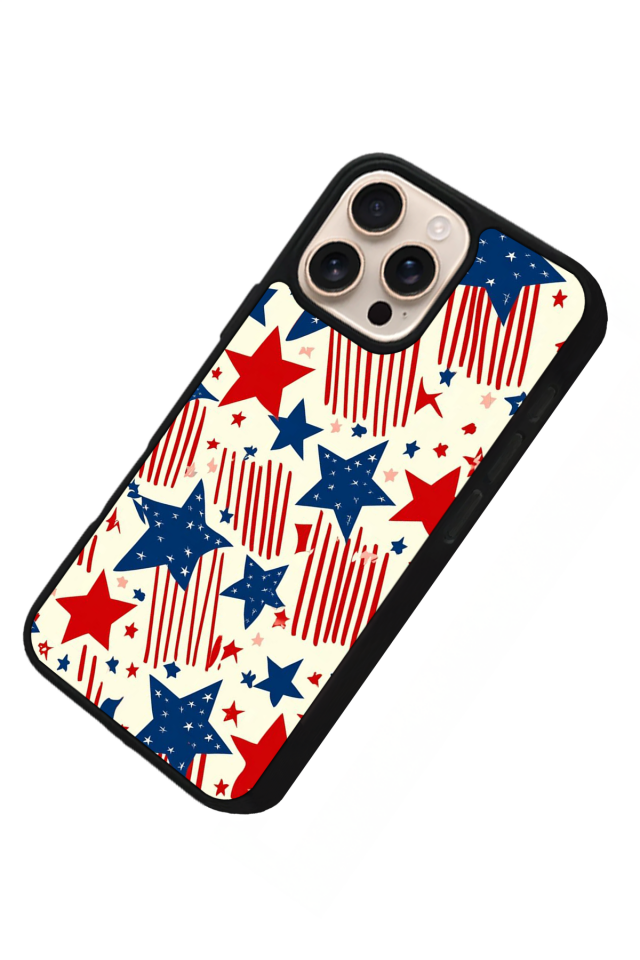 iPhone 16 Pro Uyumlu Retro Yildizlar Tasarımlı Glossy Premium Kılıf