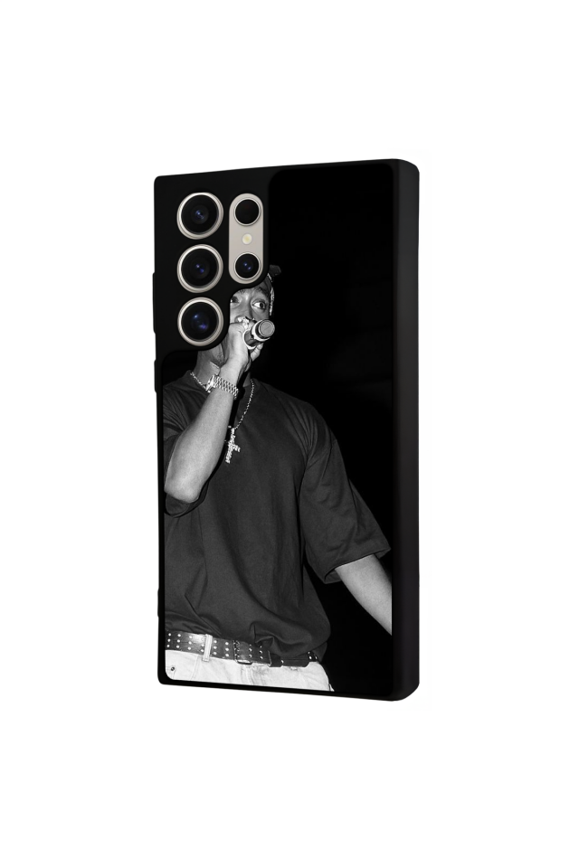 Samsung Galaxy S23 Ultra Uyumlu Tupac Tasarımlı Glossy Premium Kılıf