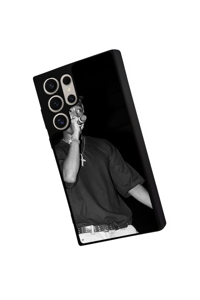 Samsung Galaxy S23 Ultra Uyumlu Tupac Tasarımlı Glossy Premium Kılıf