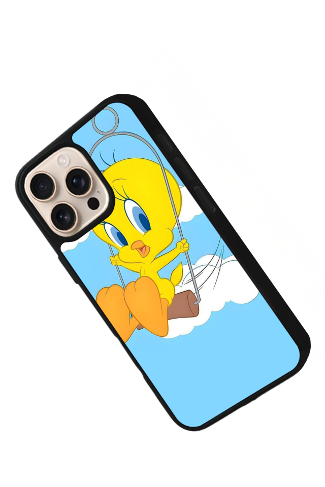 iPhone 14 Pro Uyumlu Tweety Tasarımlı Glossy Premium Kılıf