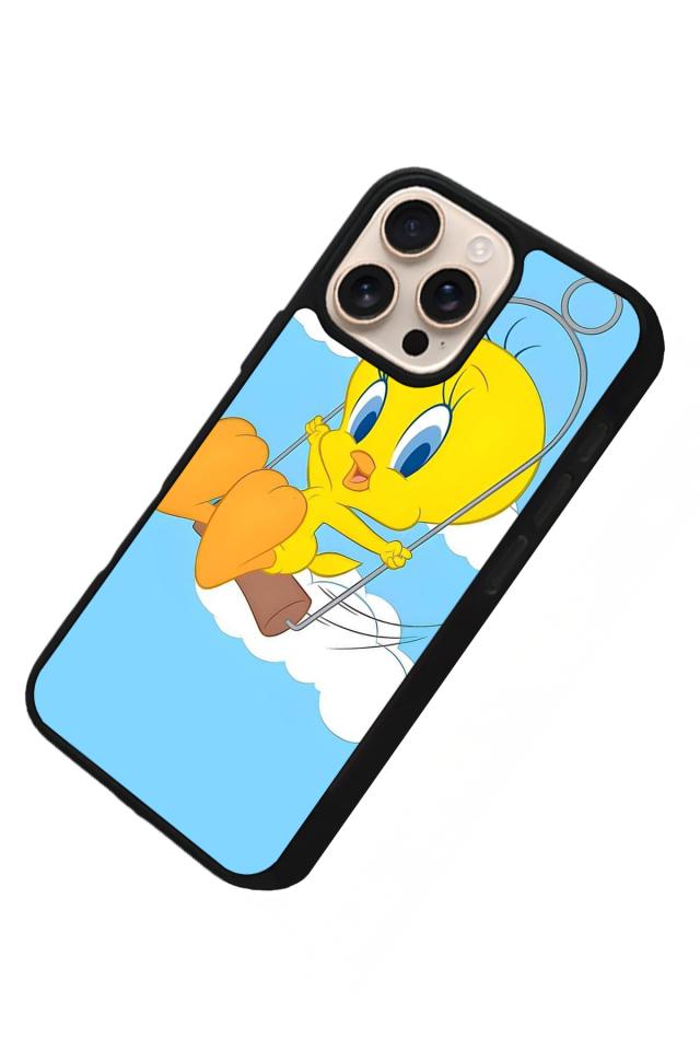 iPhone 14 Pro Uyumlu Tweety Tasarımlı Glossy Premium Kılıf