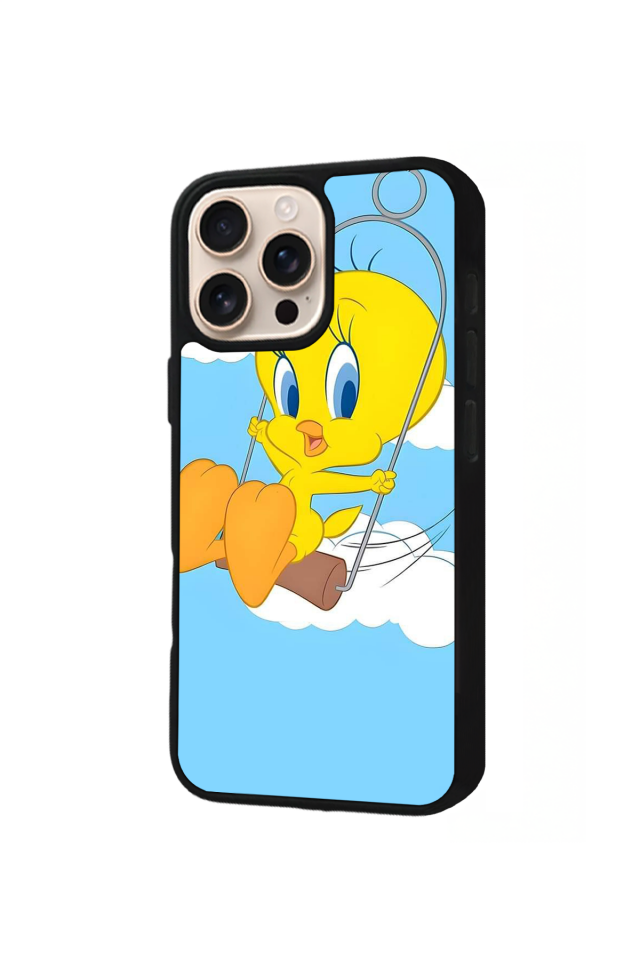 iPhone 14 Pro Uyumlu Tweety Tasarımlı Glossy Premium Kılıf