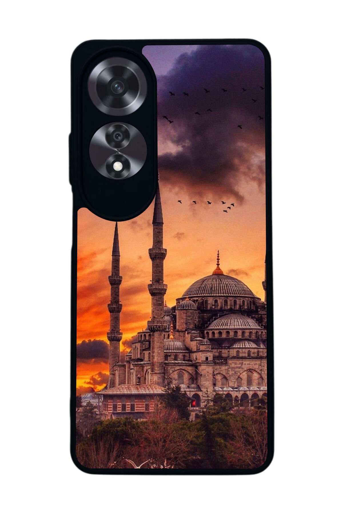 Oppo A60 Mat Siyah uyumlu Kılıf – Yumuşak Silikon, Koruyucu, Şok Emici Kapak