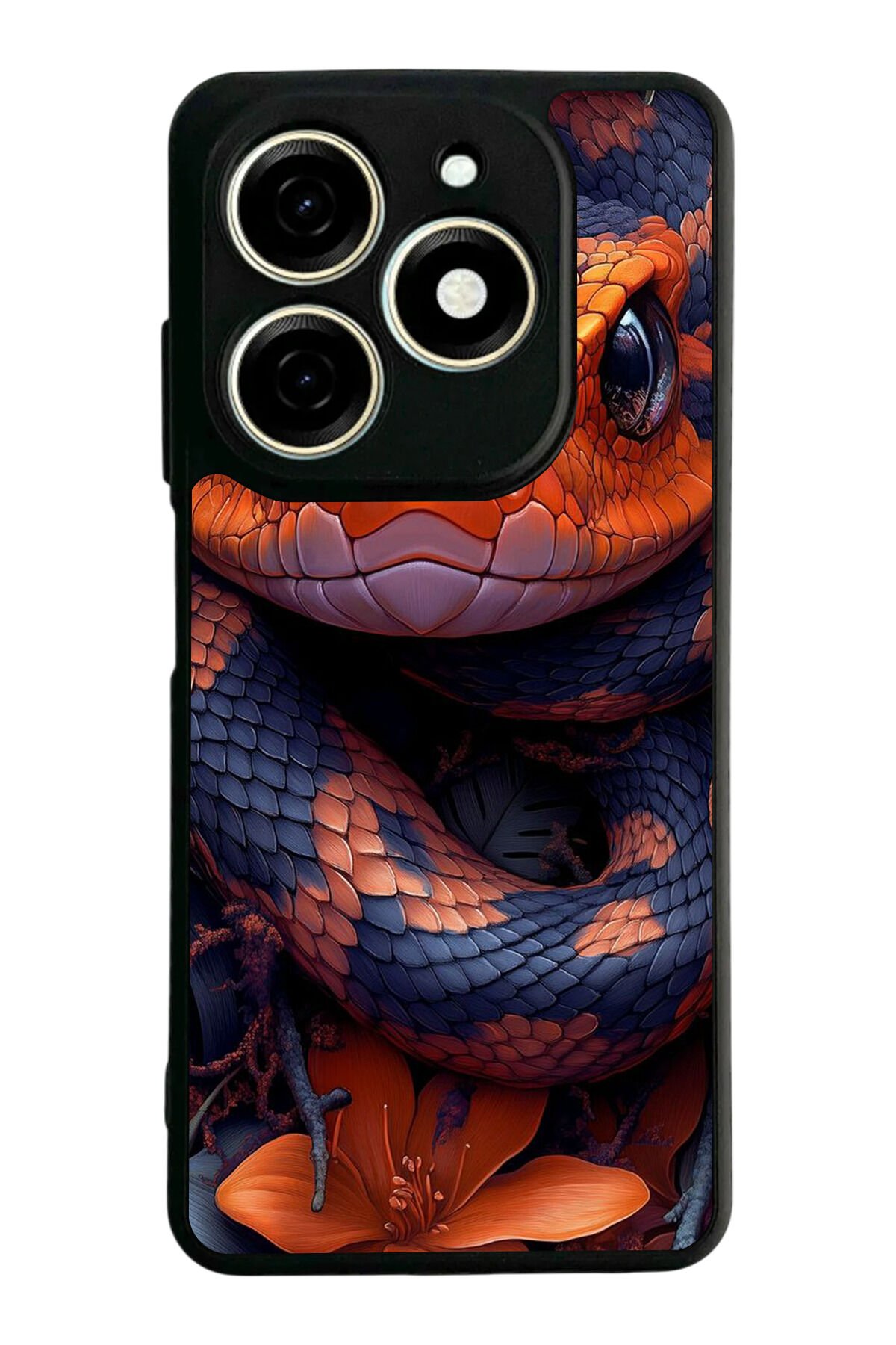 Infınıx Smart 8 Pro Uyumlu Yılan Tasarımlı Glossy Premium Kılıf