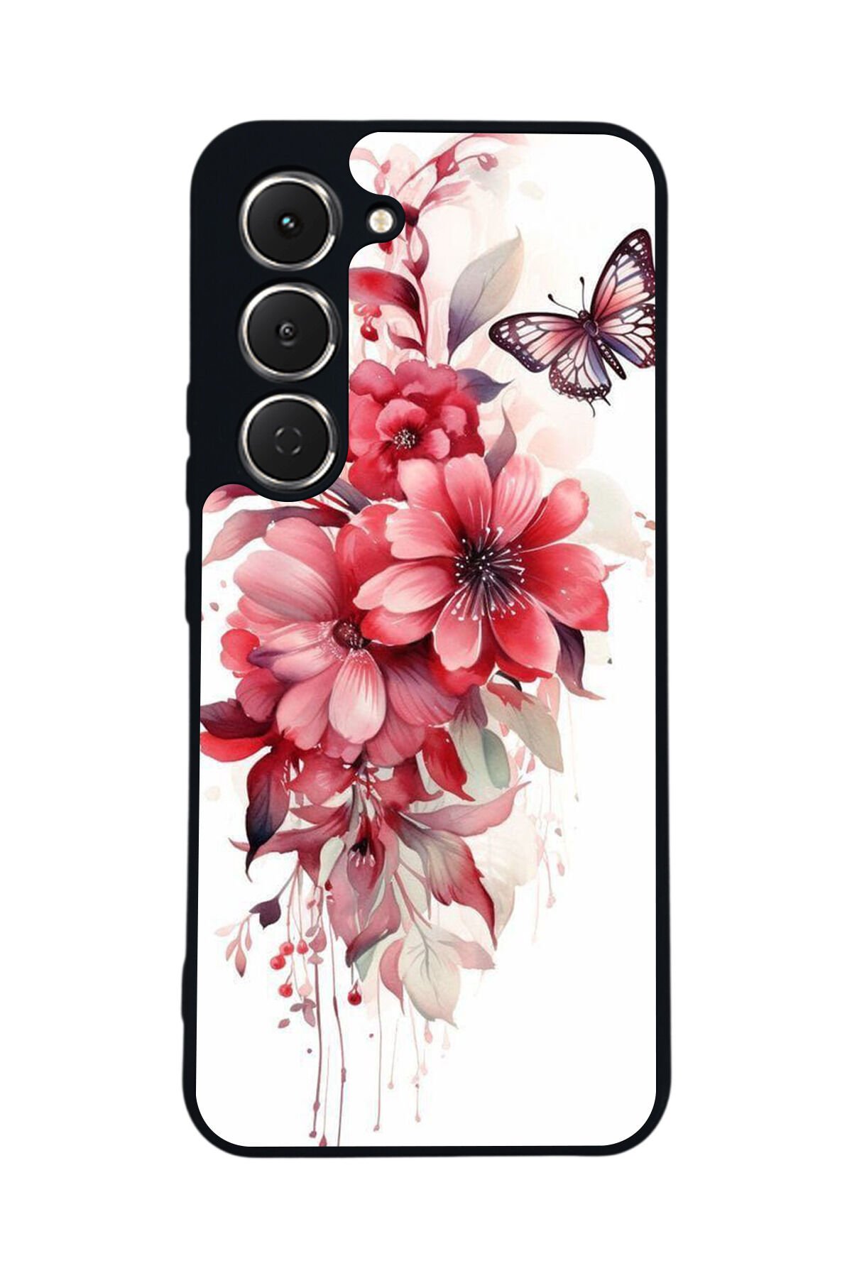 Tecno Spark 40 Pro Uyumlu Floral Tasarımlı Glossy Premium Kılıf