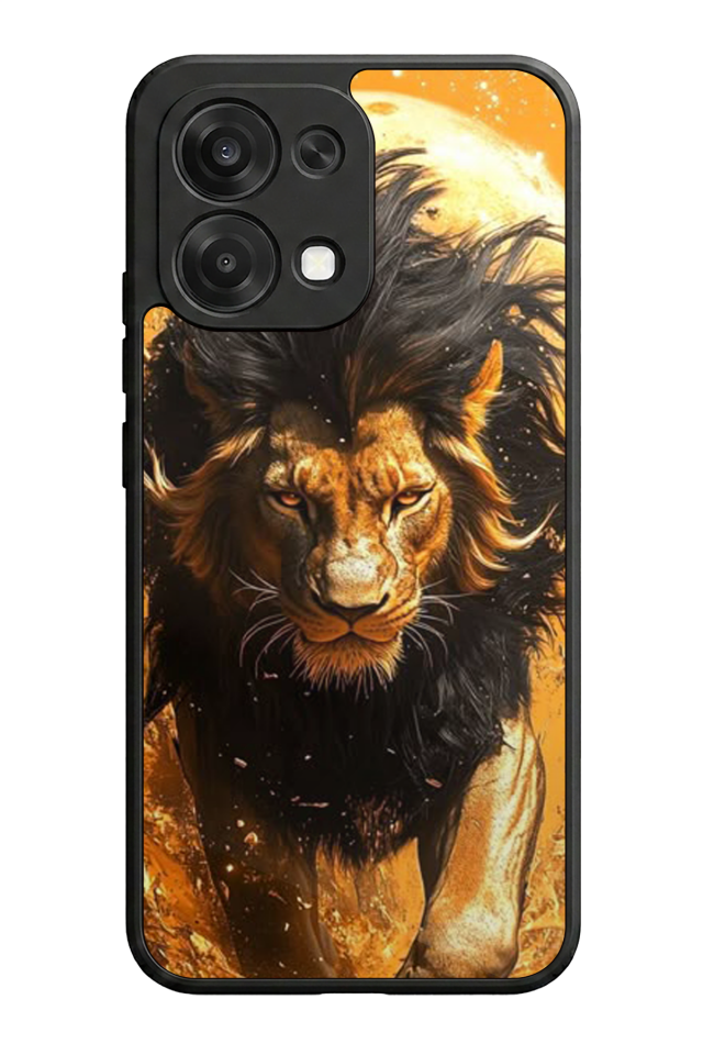 Oppo A6 Pro Uyumlu Aslan Tasarımlı Glossy Premium Kılıf