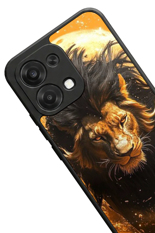 Oppo A6 Pro Uyumlu Aslan Tasarımlı Glossy Premium Kılıf