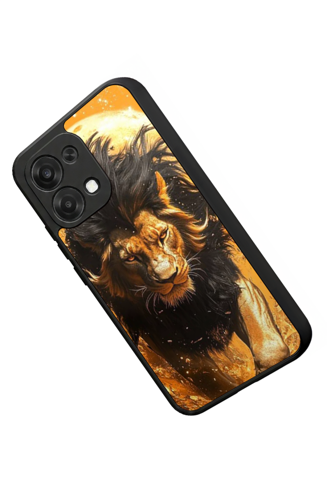 Oppo A6 Pro Uyumlu Aslan Tasarımlı Glossy Premium Kılıf