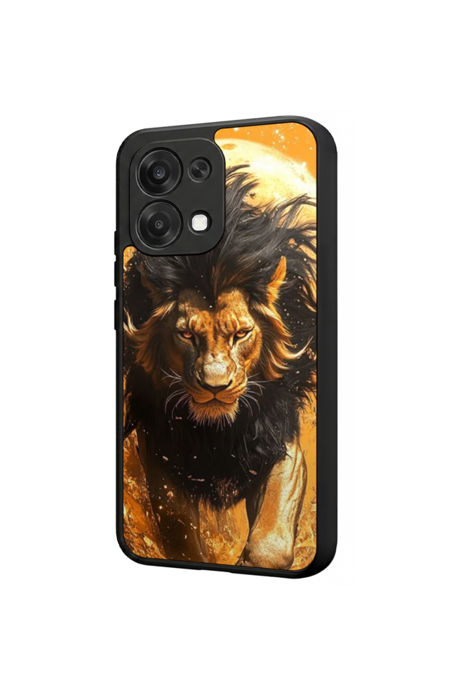 Oppo A6 Pro Uyumlu Aslan Tasarımlı Glossy Premium Kılıf