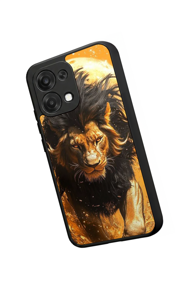 Oppo A6 Pro Uyumlu Aslan Tasarımlı Glossy Premium Kılıf