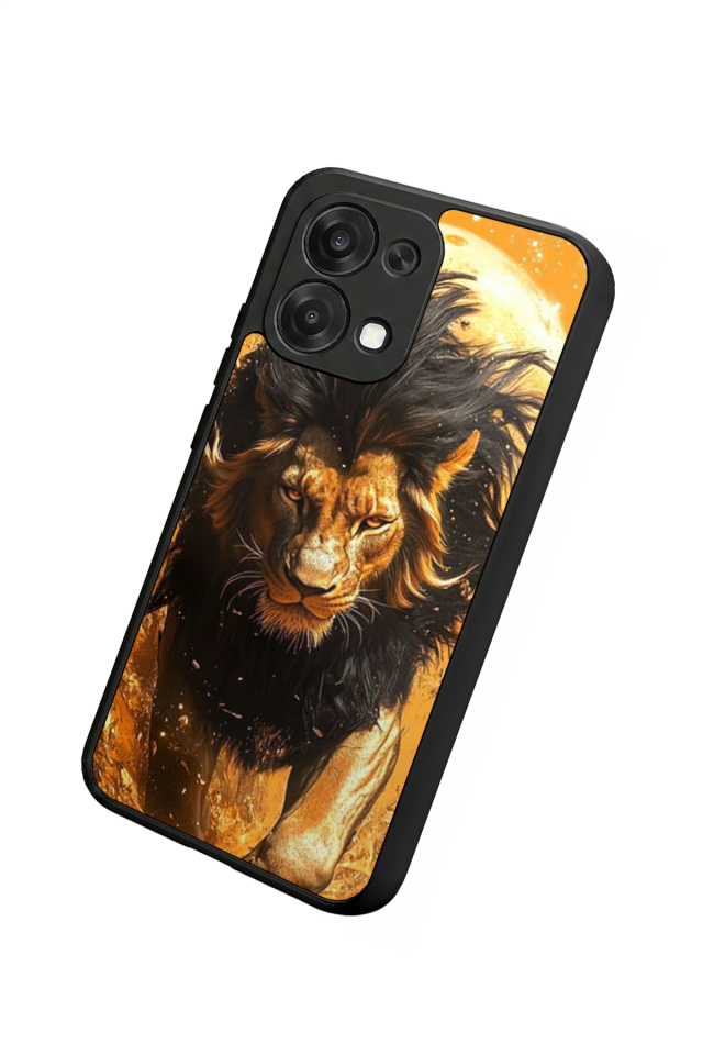 Oppo A6 Pro Uyumlu Aslan Tasarımlı Glossy Premium Kılıf