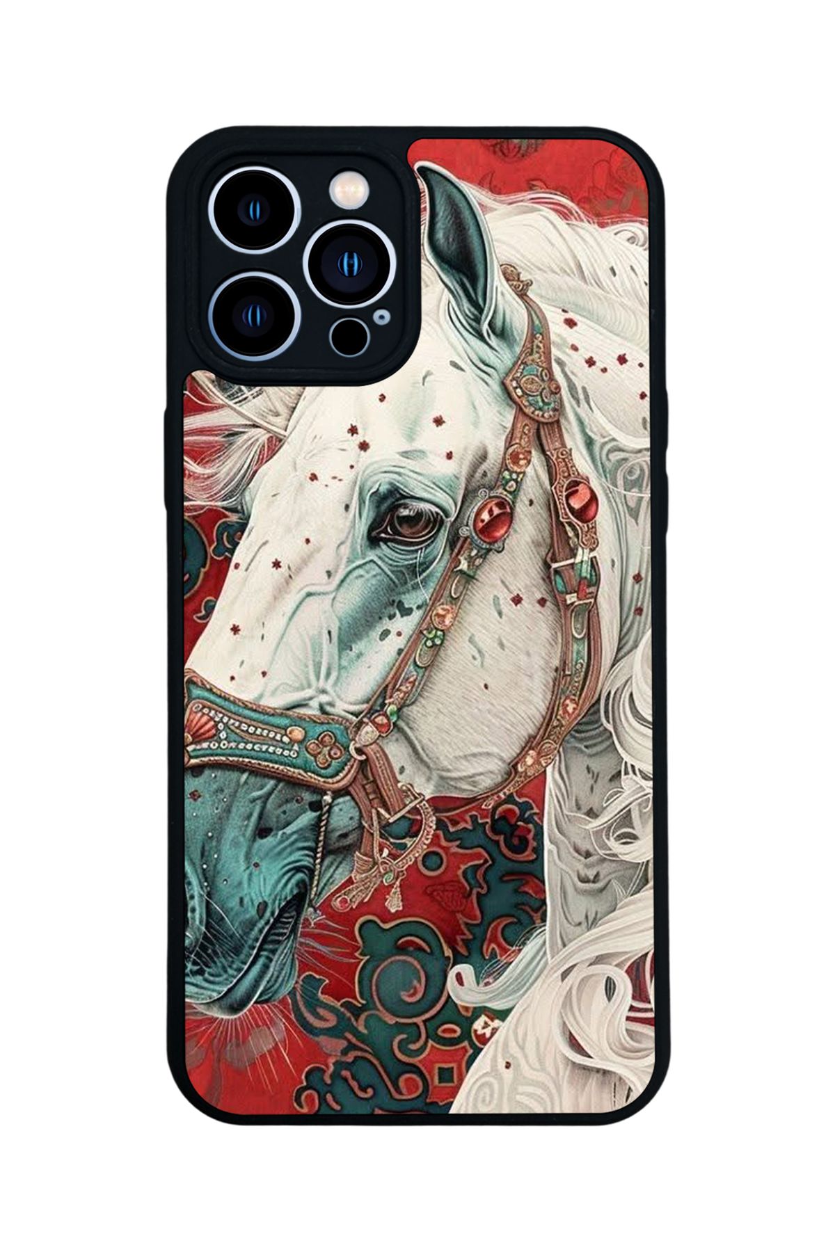 iPhone 13 Pro Max Uyumlu At Horse Tasarımlı Glossy Premium Kılıf