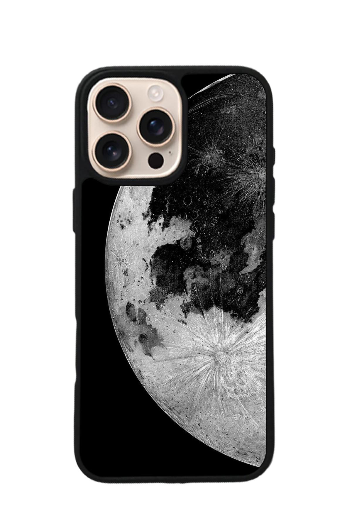 iPhone 15 Pro Max Uyumlu Ay Tasarımlı Glossy Premium Kılıf