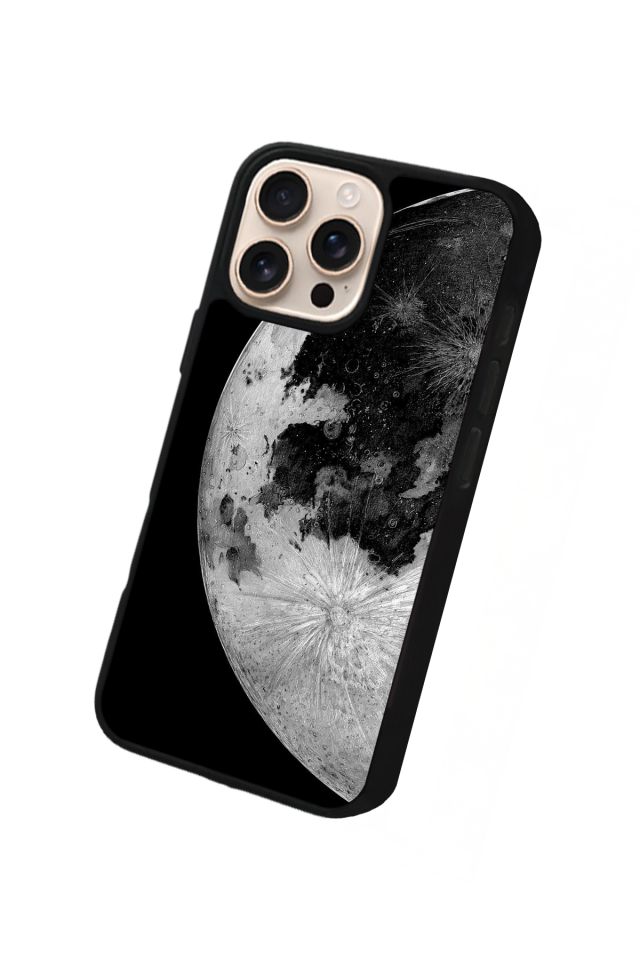 iPhone 15 Pro Max Uyumlu Ay Tasarımlı Glossy Premium Kılıf
