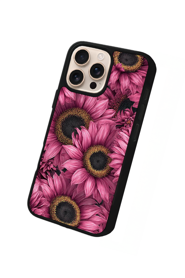 iPhone 14 Pro Max Uyumlu Cicek Tasarımlı Glossy Premium Kılıf