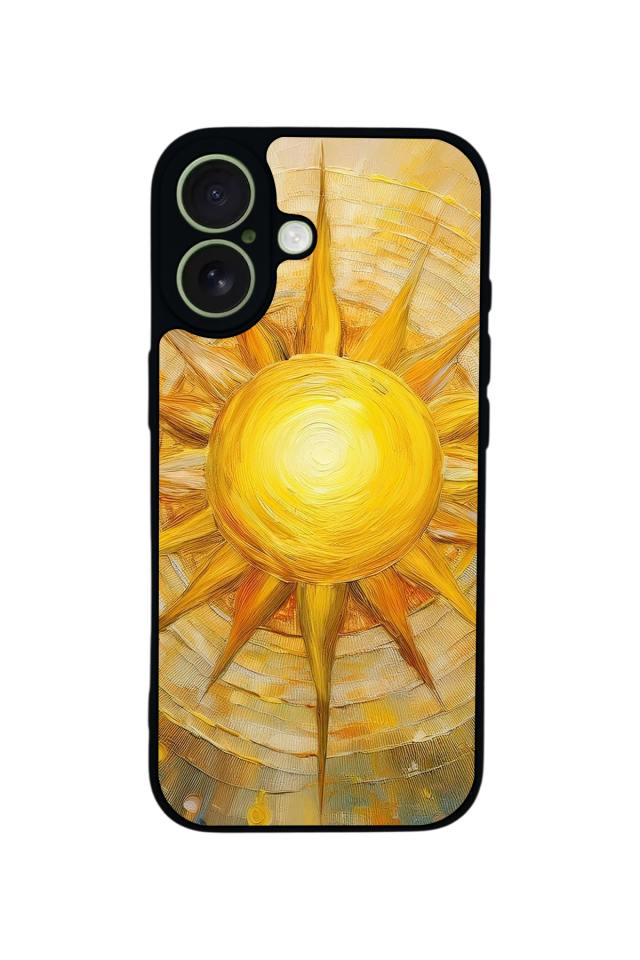 iPhone 17 Uyumlu Güneş Tasarımlı Glossy Premium Kılıf