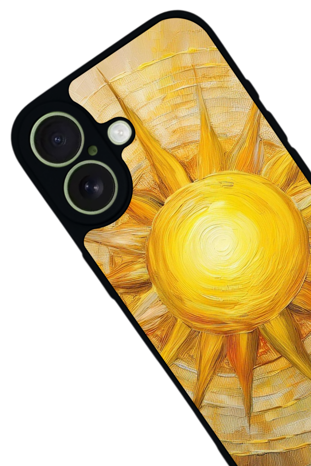 iPhone 17 Uyumlu Güneş Tasarımlı Glossy Premium Kılıf