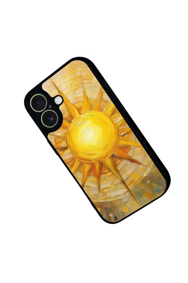 iPhone 17 Uyumlu Güneş Tasarımlı Glossy Premium Kılıf