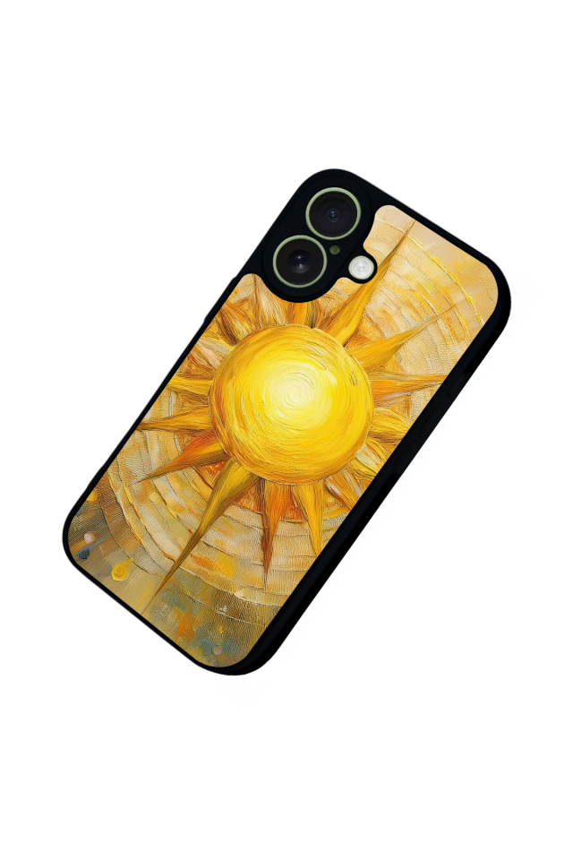 iPhone 17 Uyumlu Güneş Tasarımlı Glossy Premium Kılıf