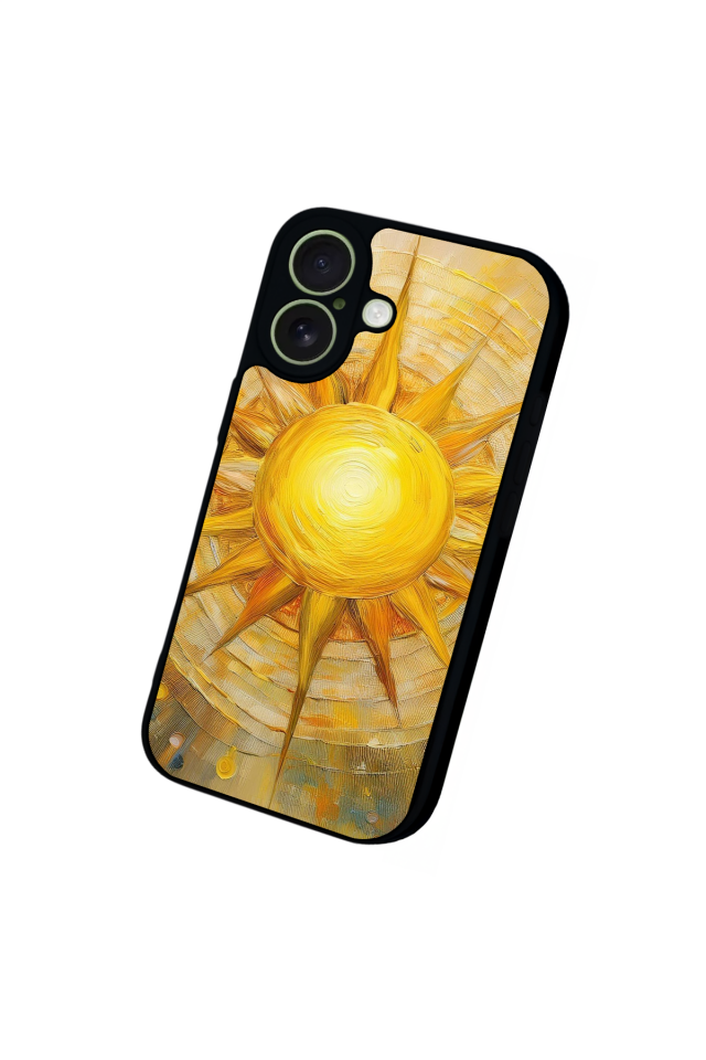 iPhone 17 Uyumlu Güneş Tasarımlı Glossy Premium Kılıf