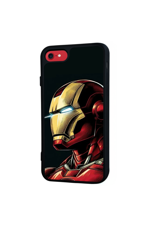 iPhone SE Uyumlu  Iron Man ( Demir Adam ) Tasarımlı Glossy Premium Kılıf