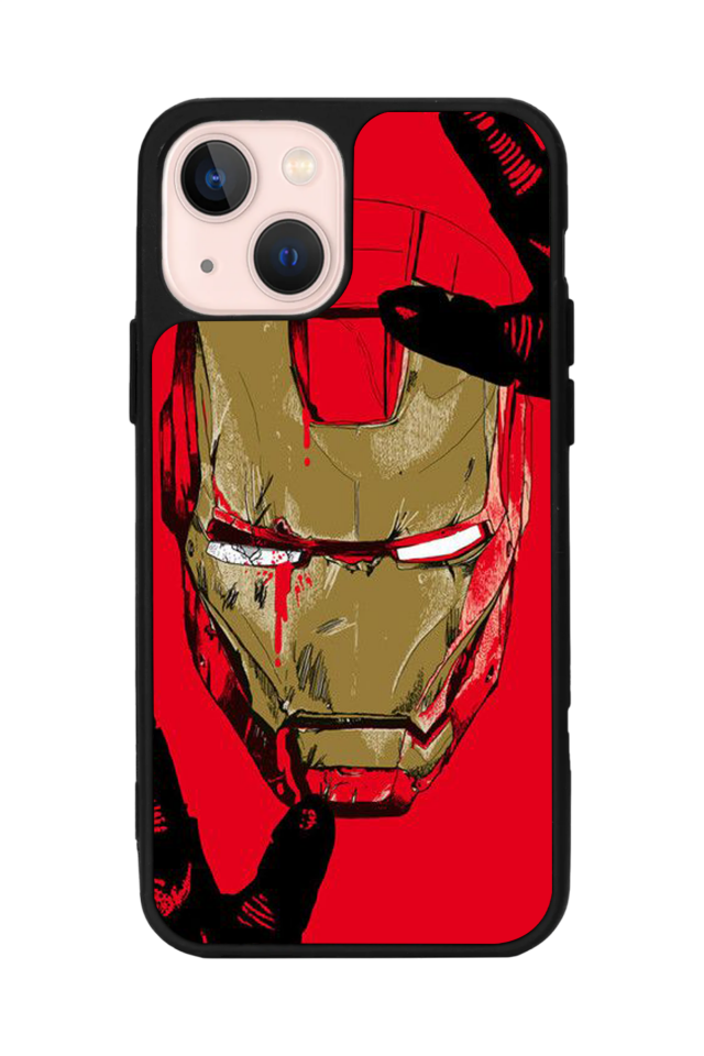 iPhone 15 Uyumlu  Iron Man ( Demir Adam ) Tasarımlı Glossy Premium Kılıf