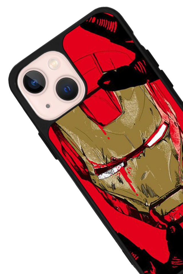 iPhone 15 Uyumlu  Iron Man ( Demir Adam ) Tasarımlı Glossy Premium Kılıf
