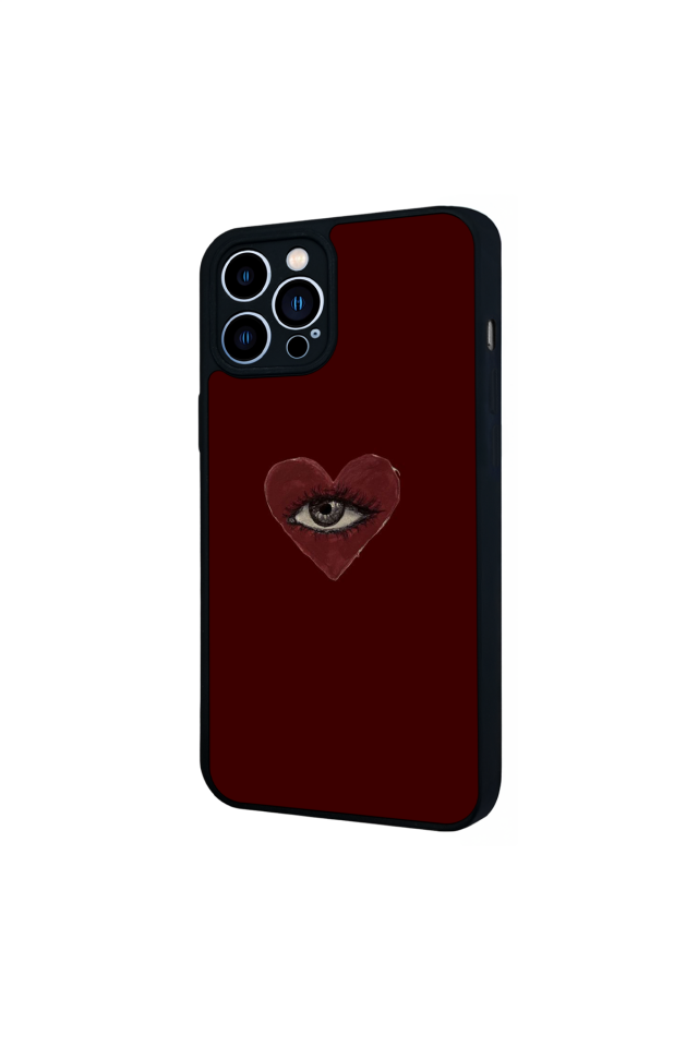 iPhone 12 Pro Max Uyumlu Kalp Love Tasarımlı Glossy Premium Kılıf