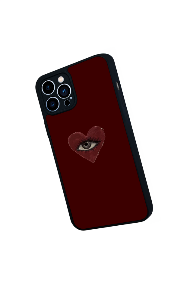 iPhone 12 Pro Max Uyumlu Kalp Love Tasarımlı Glossy Premium Kılıf