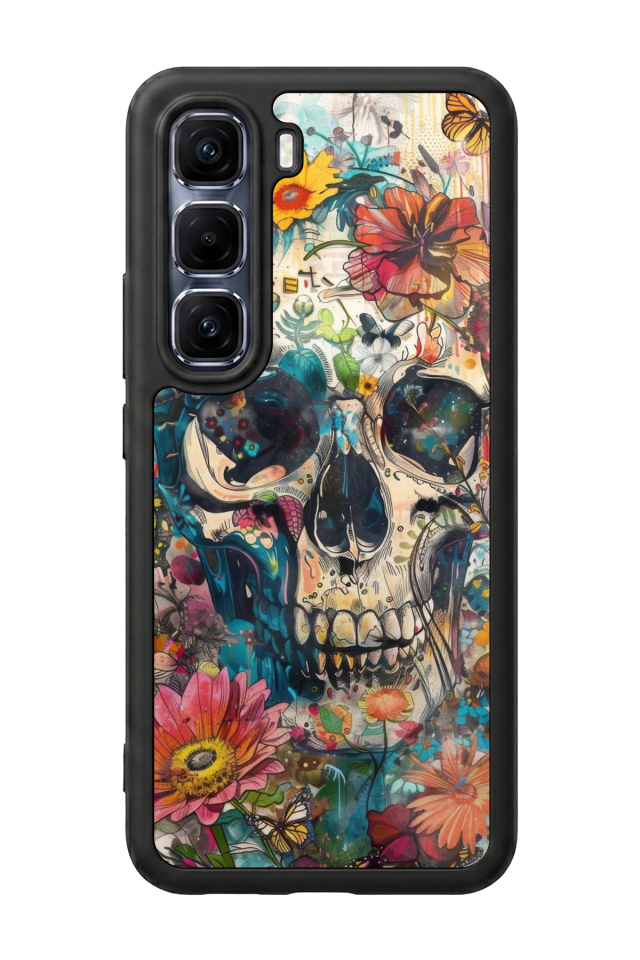 Infinix Hot 60 Pro Plus Uyumlu KuruKafa Tasarımlı Glossy Premium Kılıf