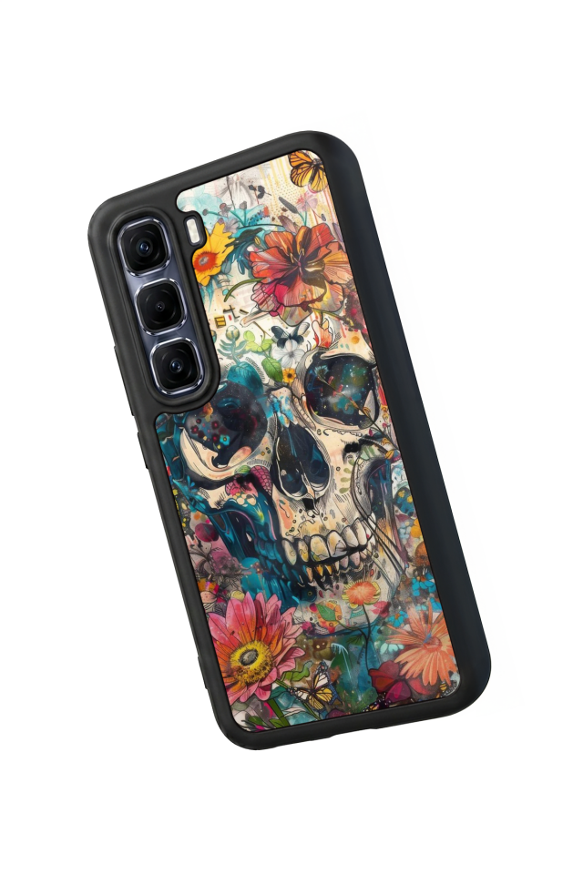 Infinix Hot 60 Pro Plus Uyumlu KuruKafa Tasarımlı Glossy Premium Kılıf