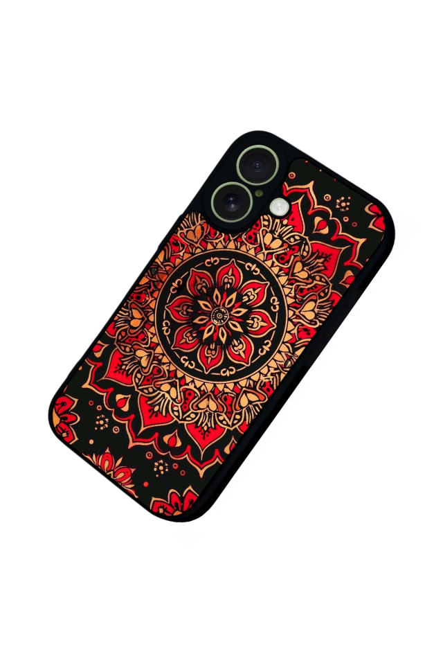 iPhone 17 Uyumlu Mandala Tasarımlı Glossy Premium Kılıf