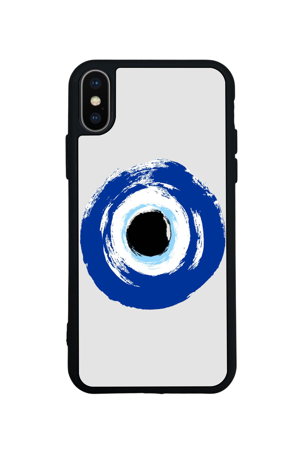 iPhone X/ XS Uyumlu Nazar Tasarımlı Glossy Premium Kılıf