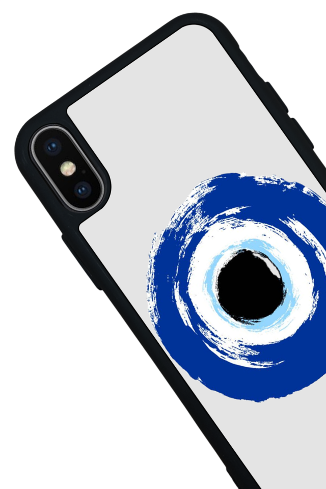 iPhone X/ XS Uyumlu Nazar Tasarımlı Glossy Premium Kılıf