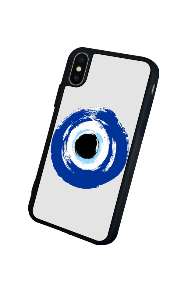 iPhone X/ XS Uyumlu Nazar Tasarımlı Glossy Premium Kılıf