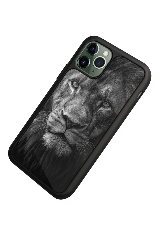 iPhone 11 Pro Uyumlu Aslan Tasarımlı Glossy Premium Kılıf