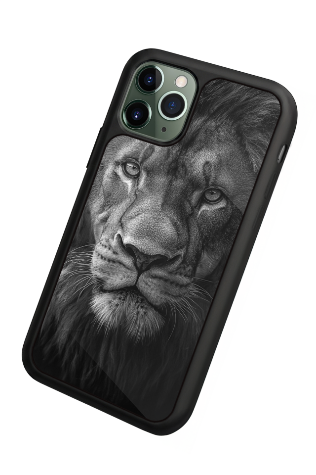 iPhone 11 Pro Uyumlu Aslan Tasarımlı Glossy Premium Kılıf