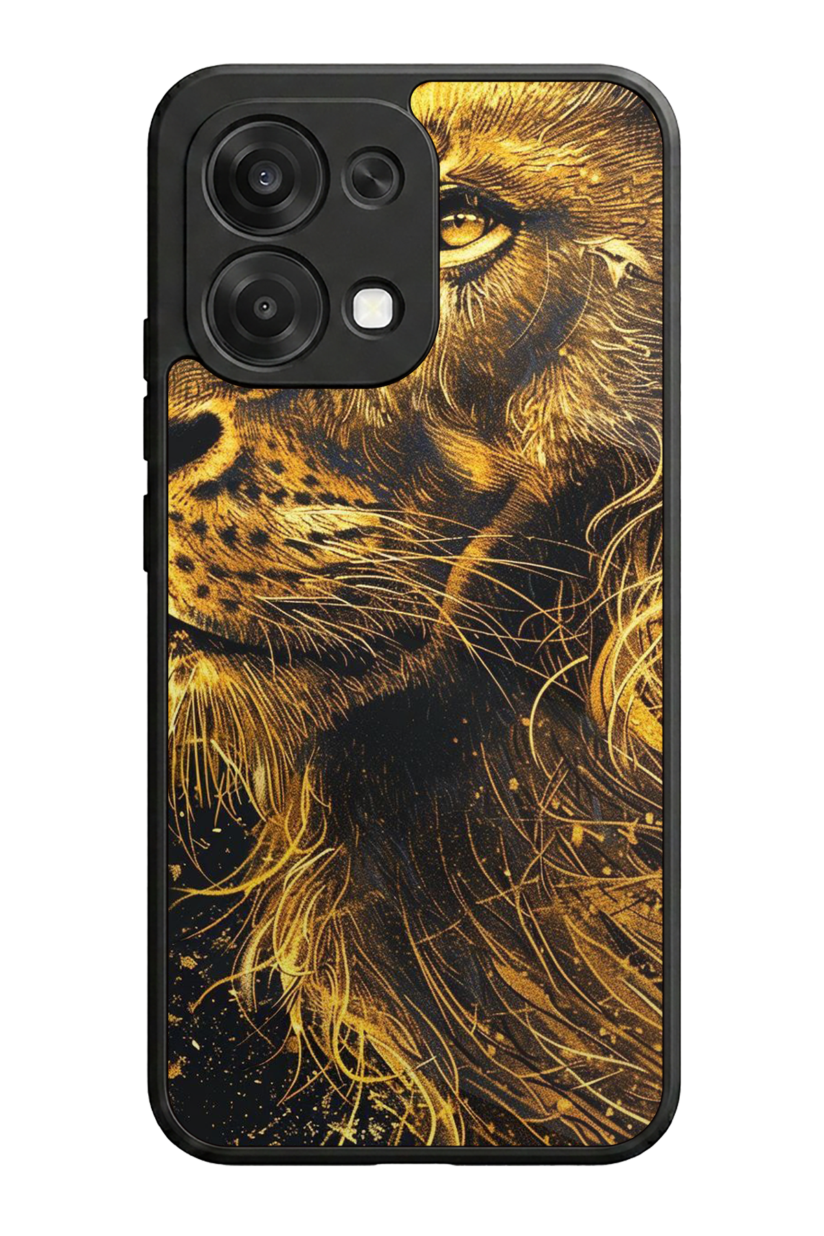 Oppo A6 Pro Uyumlu Aslan Tasarımlı Glossy Premium Kılıf