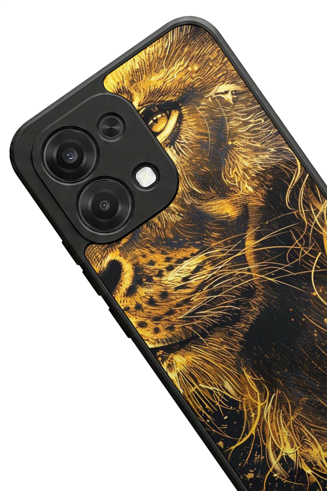 Oppo A6 Pro Uyumlu Aslan Tasarımlı Glossy Premium Kılıf