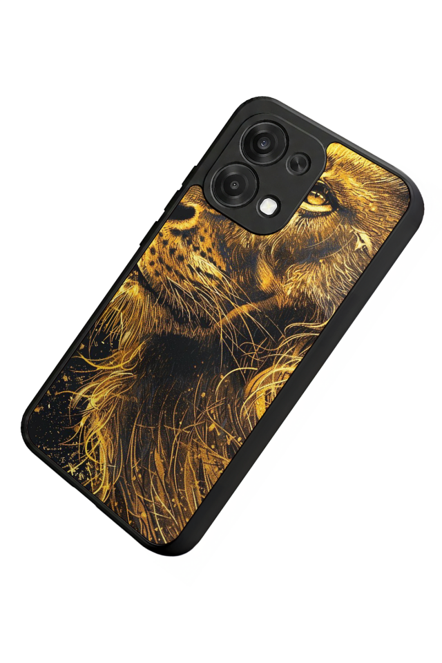 Oppo A6 Pro Uyumlu Aslan Tasarımlı Glossy Premium Kılıf