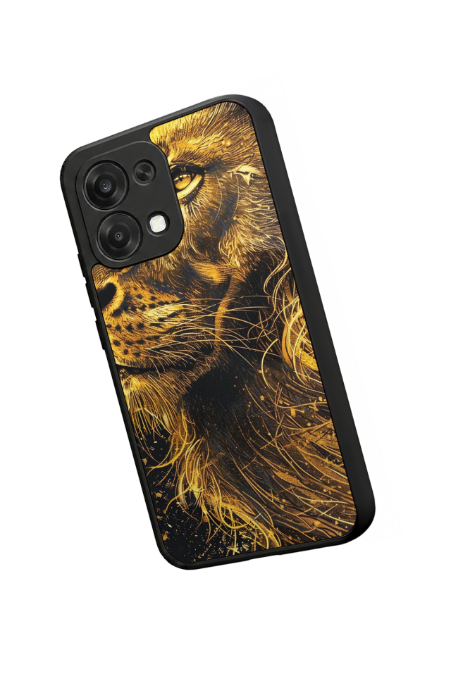 Oppo A6 Pro Uyumlu Aslan Tasarımlı Glossy Premium Kılıf