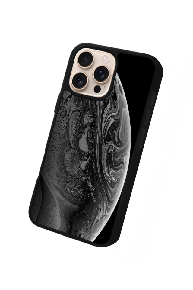 iPhone 15 Pro Max Uyumlu Ay Tasarımlı Glossy Premium Kılıf