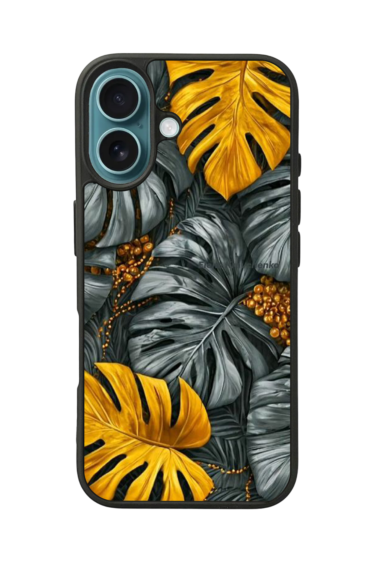iPhone 16 Uyumlu Botanik Tasarımlı Glossy Premium Kılıf