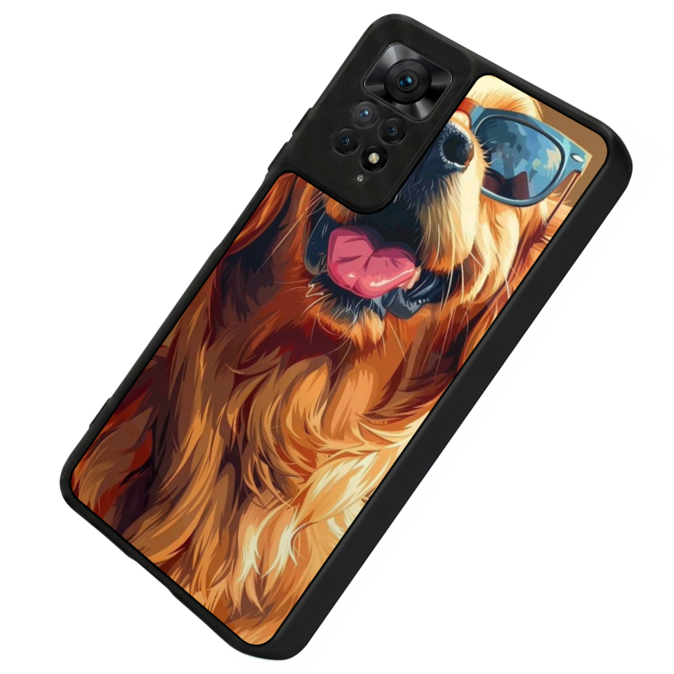 Xiaomi Redmi Note 11 Pro Uyumlu Golden Kopek Tasarımlı Glossy Premium Kılıf