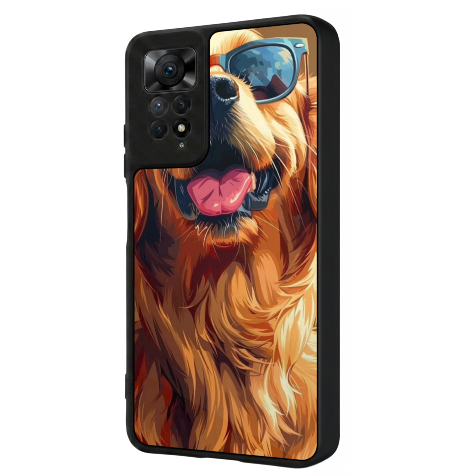 Xiaomi Redmi Note 11 Pro Uyumlu Golden Kopek Tasarımlı Glossy Premium Kılıf