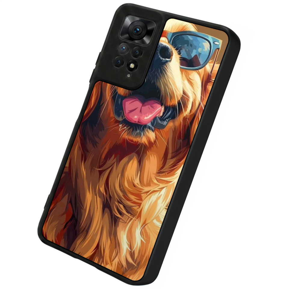 Xiaomi Redmi Note 11 Pro Uyumlu Golden Kopek Tasarımlı Glossy Premium Kılıf