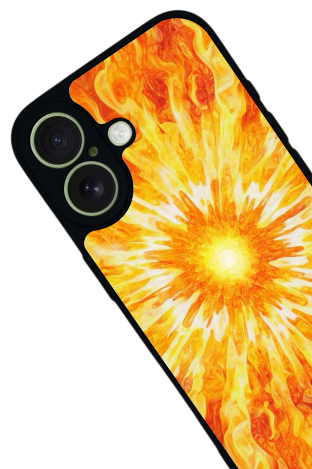 iPhone 17 Uyumlu Güneş Tasarımlı Glossy Premium Kılıf